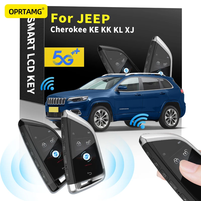 

OPRTAMG Modified Car Smart LCD Key Remote smart key For JEEP Cherokee KE KK KL XJ 2013 2014 2015 2016 2017 2018 2019 2020 2022