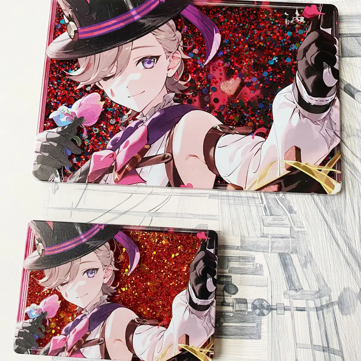 Аниме игра Merch Lyney белый день сыпучий песок маджонг индивидуальные акриловые