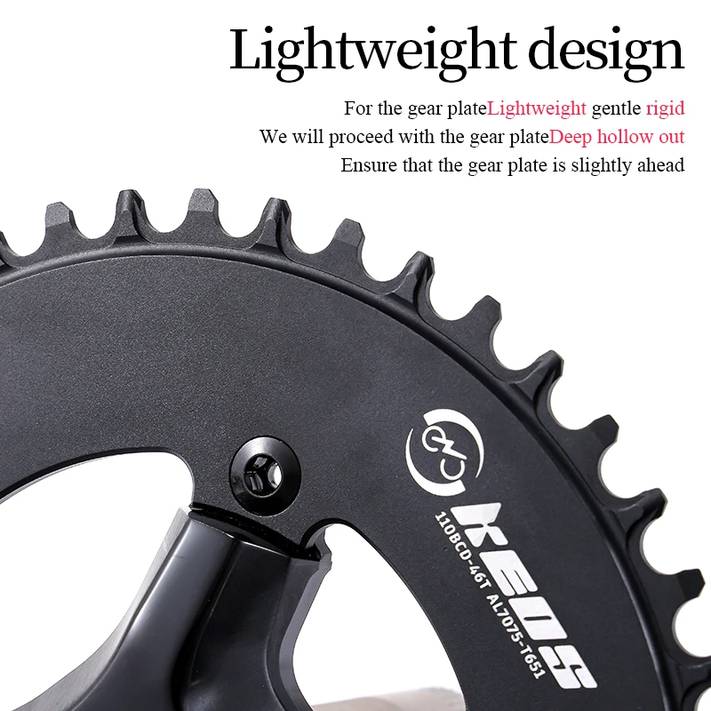 KEOS 110BCD Single Chainring Sprocket 44T-56T forSHIAMNO R9200 R8100 R7100 11S 12S 4 BOLT