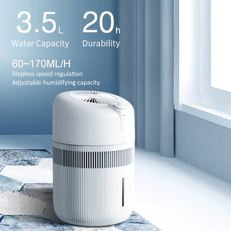 

Household Humidifier Air Purifier Mist-free Humidification Negative Ion Air Purifying UV-c Sterilizer Humidifying with 3.5L Tank