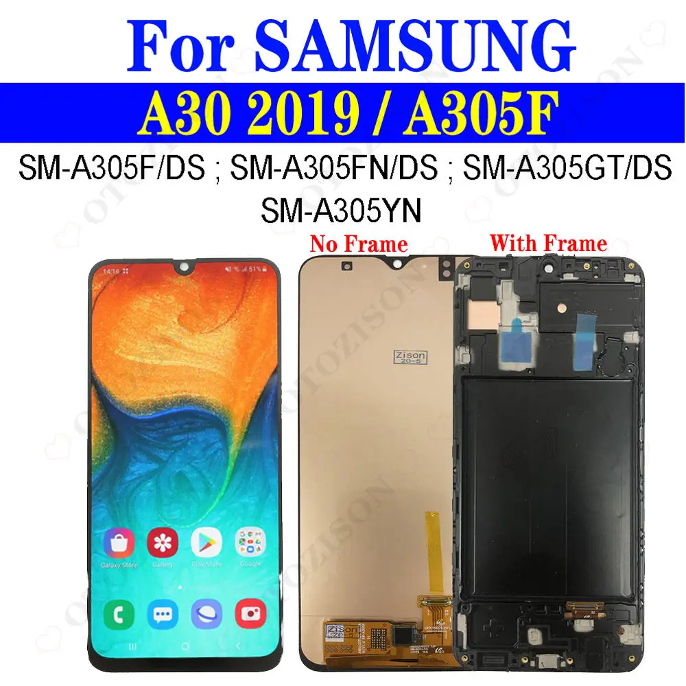 ЖК-дисплей Incell A30 для Samsung Galaxy A30 2019 A305F дисплей с рамкой A305 A305FN A305GT A305YN сенсорный экран дигитайзер в сборе
