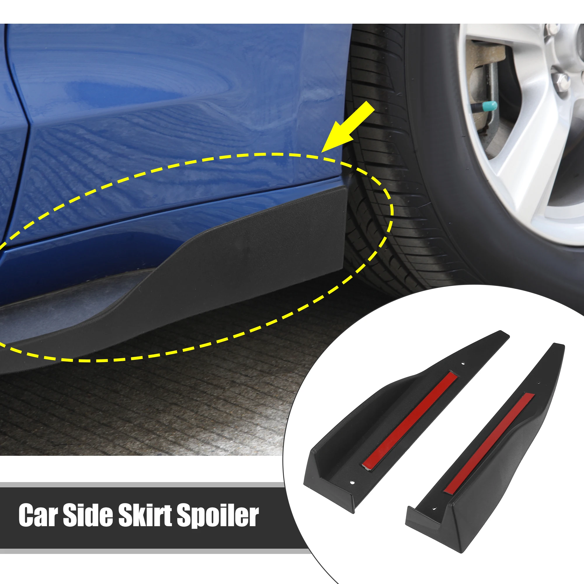

2 Pcs Black Car Side Skirt Spoiler Car Wings Splitter for Ford for Mustang Roush 2015 2016 2017 2018 2019