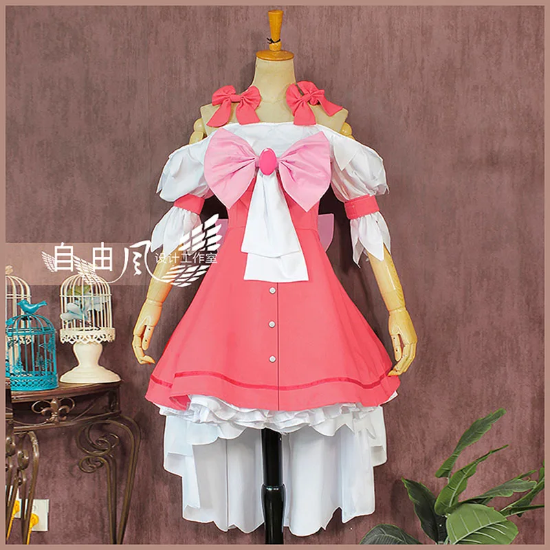 

COSLEE Puella Magi Madoka Magica Kaname Madoka Cosplay Costume Lovely Pink Lolita Dress Halloween Party Outfit Custom Made New