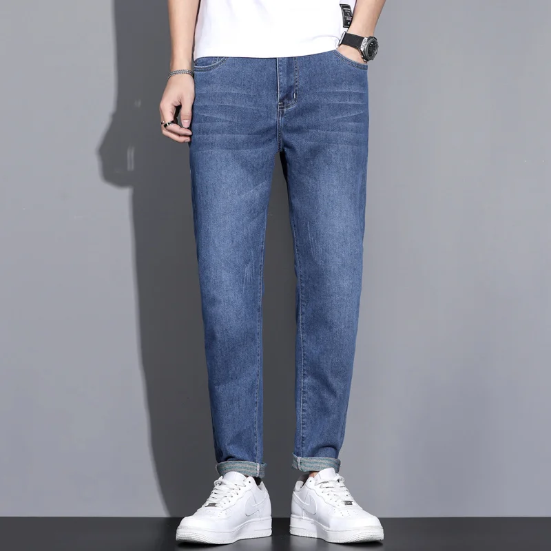 

Good Quality Black gray blue Skinny Jeans Men Spring Summer Slim Fit Denim Jeans Men Cotton Stretch Denim Pants Cowboy 2301