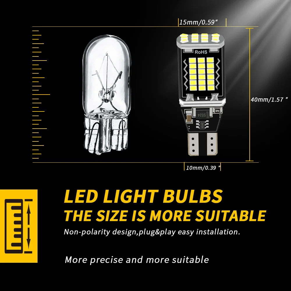 Лампа Canbus 921 912 T15 светодиодный W16W T16 2 шт.
