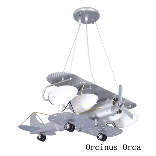 Современная креативная серебряная люстра для самолетов светильник спальни