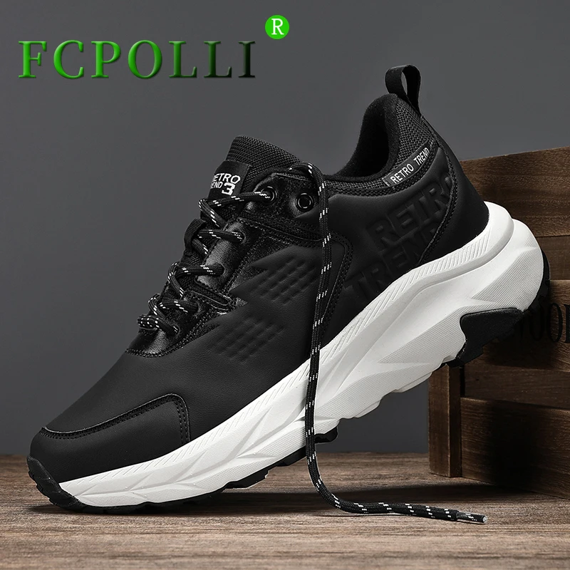 

Autumn Winter Warm Men Walking Jogging Sneakers White Trail Running Shoes Women Non-Slip Gym Shoe Leather Sport Trainers Men