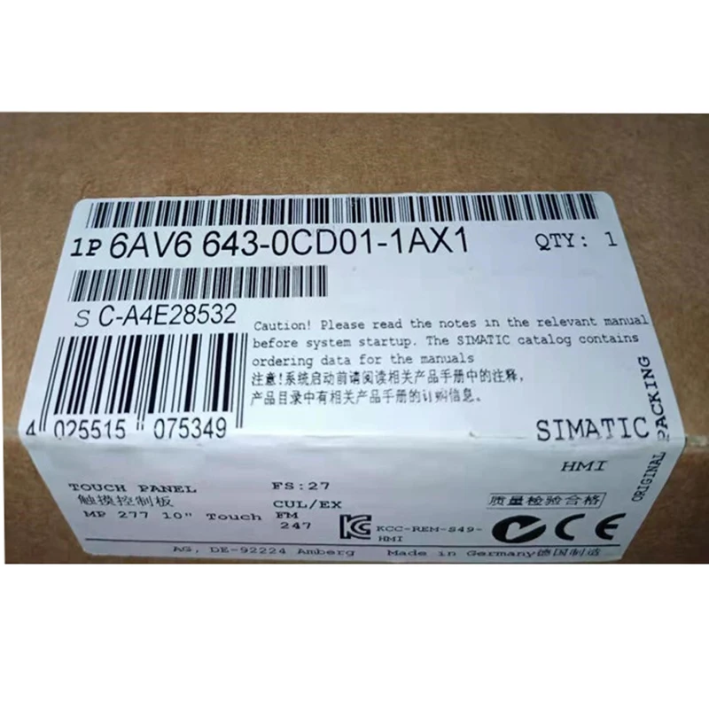 

6AV6643-0CD01-1AX1 Brand New Original, On-site Photos Taken, One-year Warranty