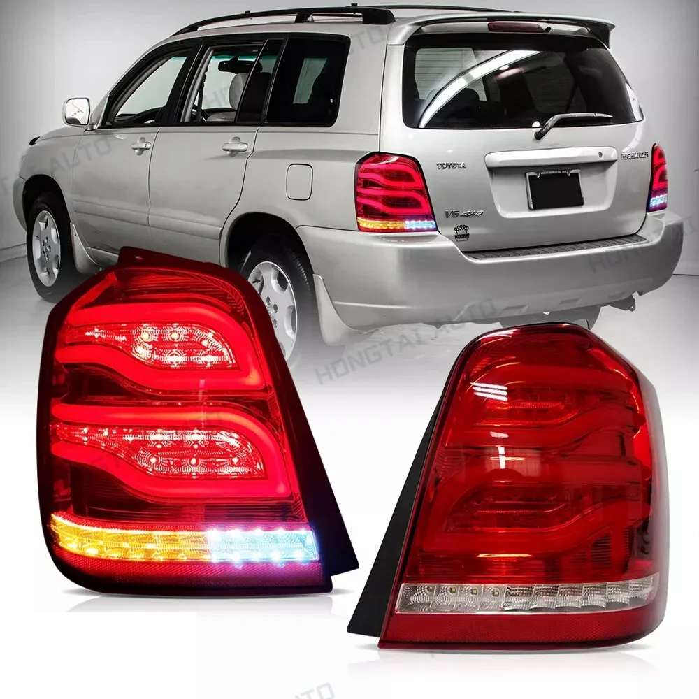 

Пара светодиодных задних фонарей для Toyota Highlander 1st Gen XU20 2001 2002-2007, задний фонарь, задний фонарь, стоп-туманный указатель поворота