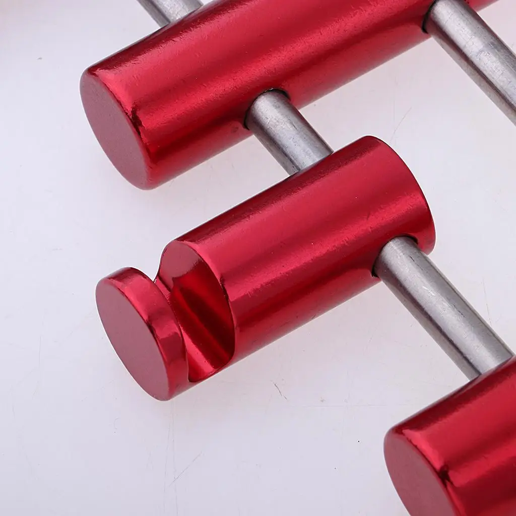 

Aluminum Rock Climbing Rack Descender Rappelling Descending Gear 4 Bar Red