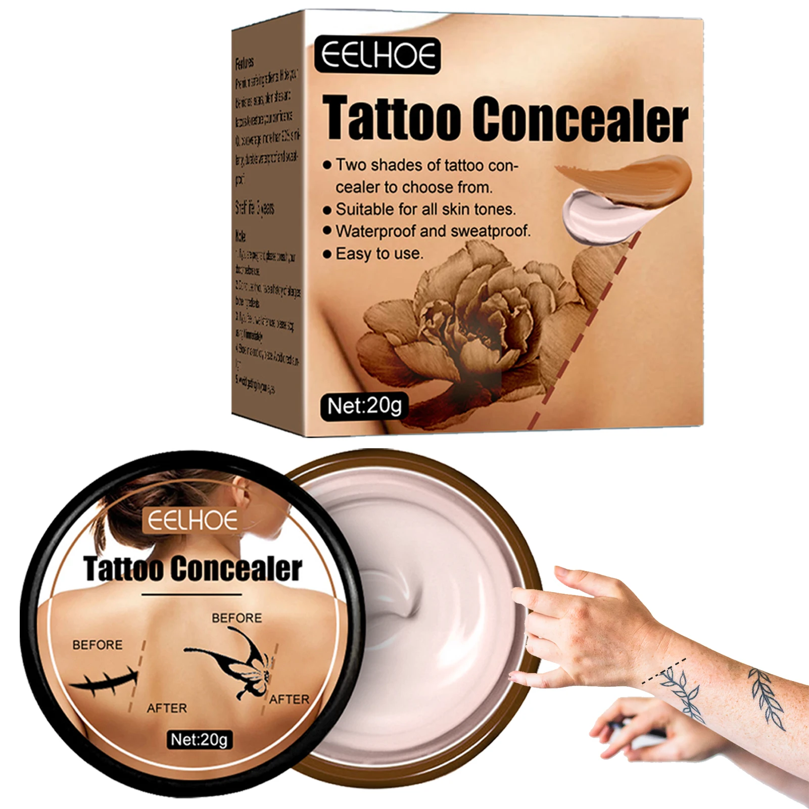 

Профессиональный консилер-консилер, 20 мл, татуировка шрамы, от шрамов, родимых следов, макияжа