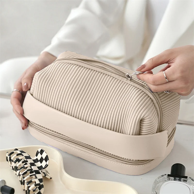 

Women Toiletry Bag Multi-function Beauty Bag Large Capacity Double Layer Cosmetic Bag Fashion Makeup Tool Pouches 2023 New