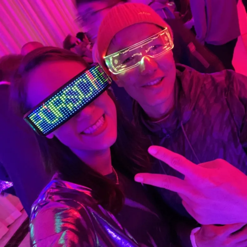 

Бар научная фантастика светящиеся очки Cyberpunk технология Sense Cool вечерние очки для ночного клуба KTV диско светодиодные очки