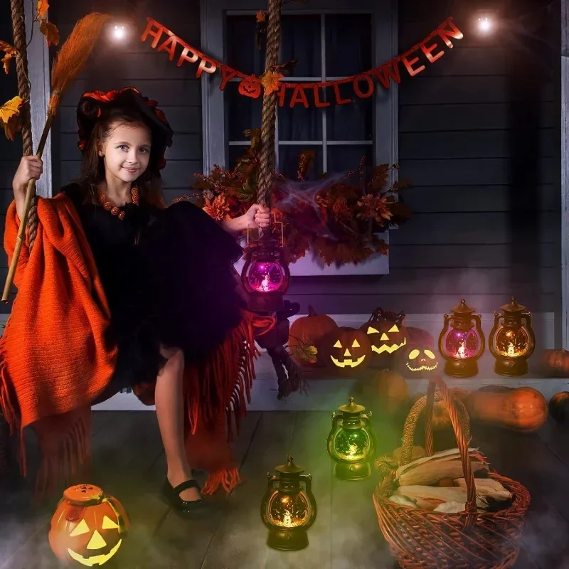 Портативная Лампа В Форме Тыквы Декоративный Светильник На Хэллоуин Светящаяся