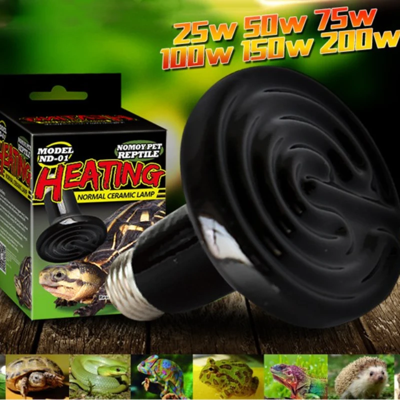 

Reptile 25W/50W/75W/100W/150W/200W Ceramic Heating Lamp Pet Coop Lizard Turtle Lighting Ceramic Heat Emitter No Light