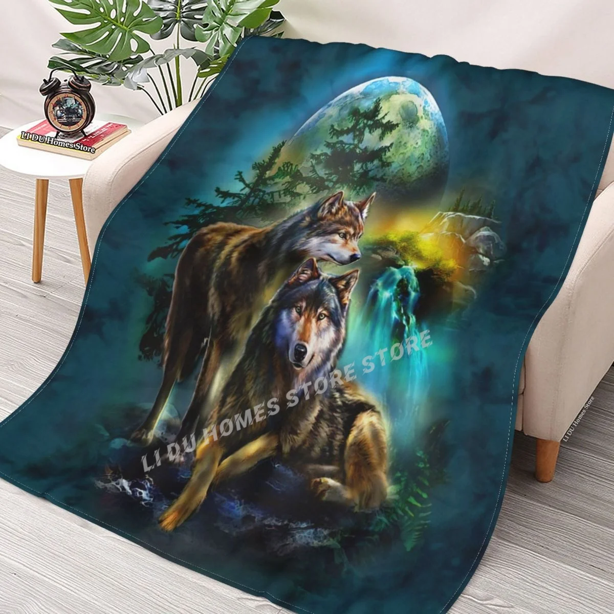 

Sofa Bed Blanket Super Soft Warm Wolf 3D Print Blanket Cover Throw Blanket