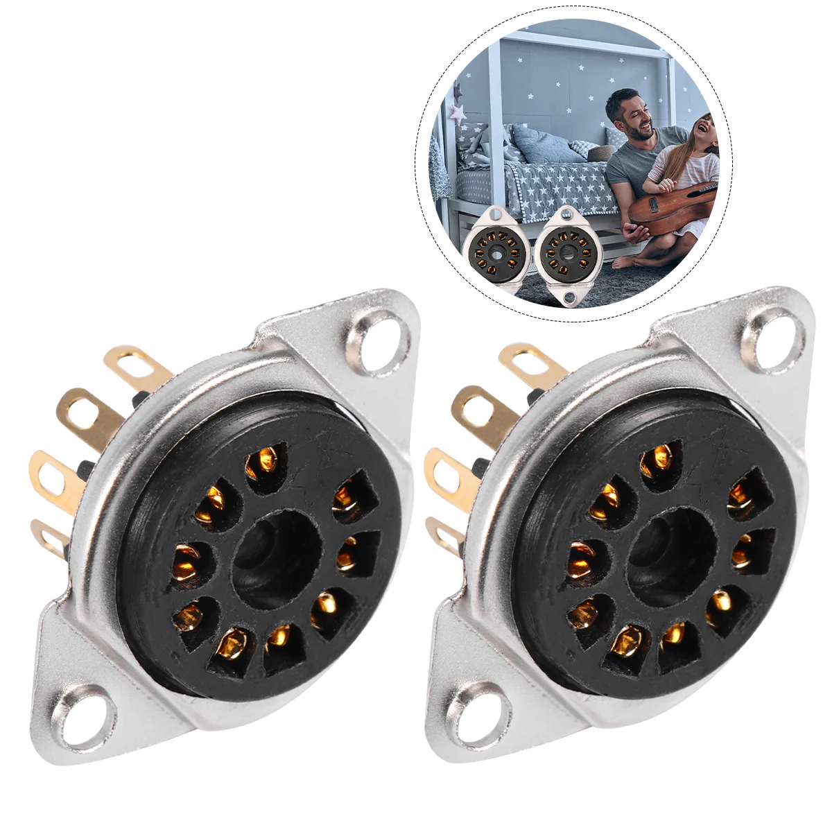 2 шт. розетка для гитары аудиоусилитель 9-контактные электронные ламповые трубки