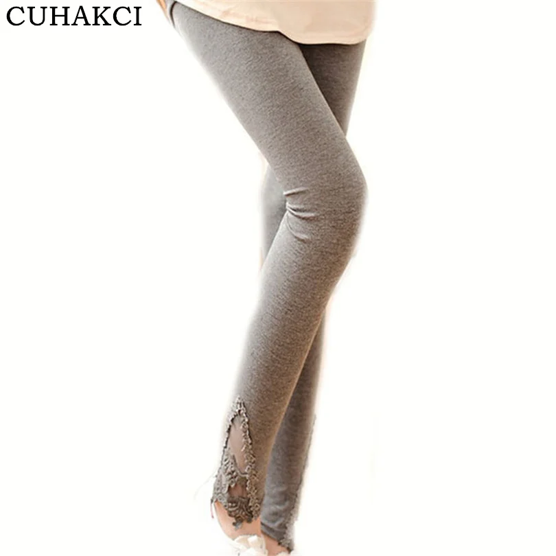 

CUHAKCI Hollow Out Legging High Elastic Trousers Women Triangle Lace Jeggings Fashion Fitness