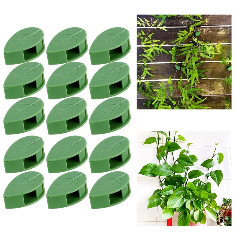 

HOT-Plant Clips, Climbing Plants Wall Fixture Leaf Shaped Clips, Vines Traction Or Fixation Invisible Fixing Holder