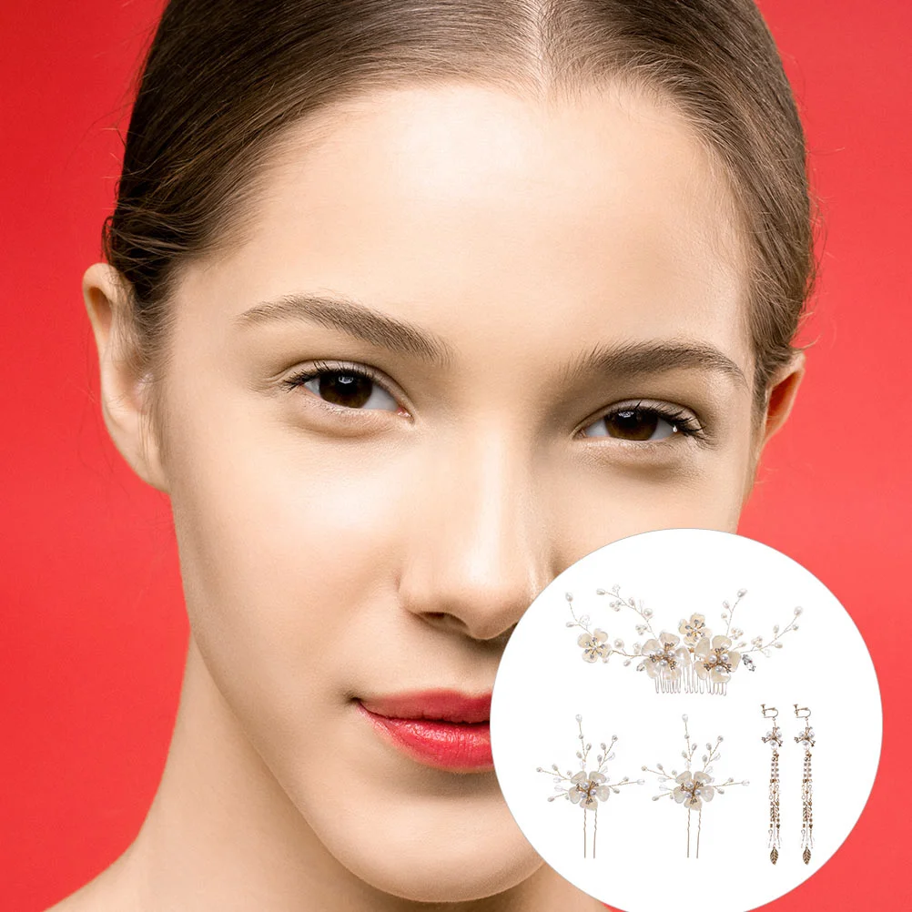 5 шт. элегантная расческа для волос реквизит фотографии серьги головной убор