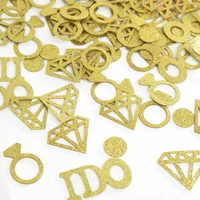 100pcs just married i dothrow confetti gold diamond sequined wedding table decoration diy wedding party supplies