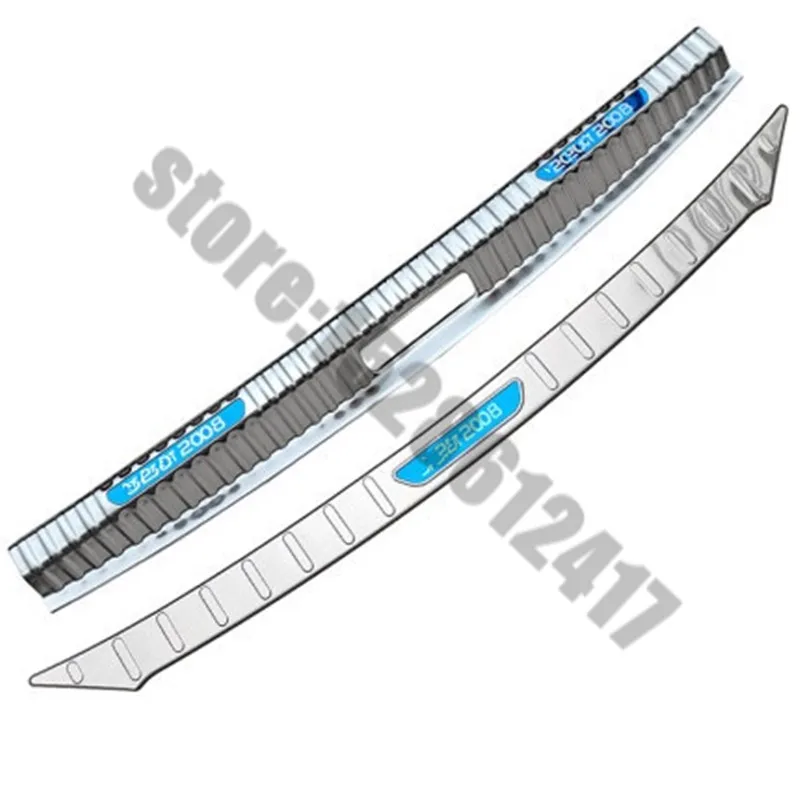 

Протектор для заднего бампера из нержавеющей стали для Peugeot 2008 2020-2021, протектор для багажника, задняя защита протектора, Стайлинг автомобиля