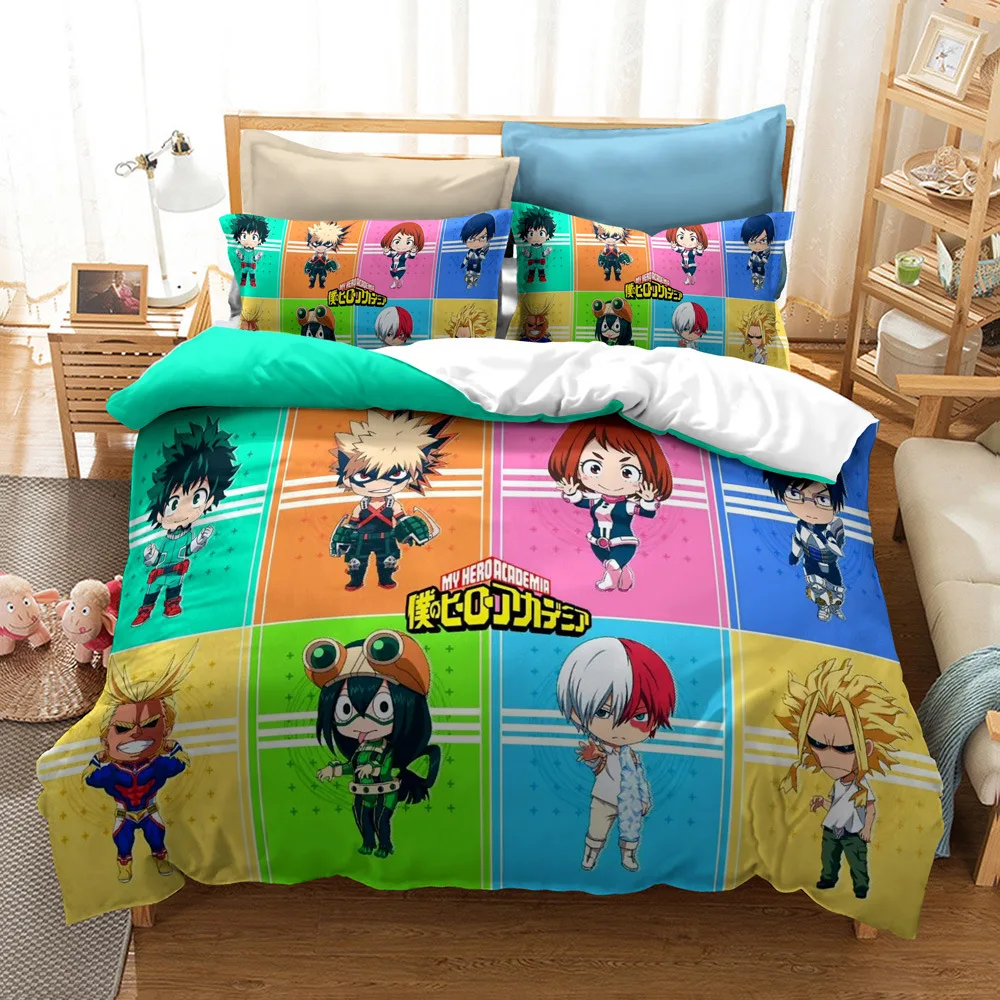 

My Hero Academia Bedding Set Anime Duvet Cover Pillowcases Single Twin Full Queen King Size Kids Girls Boys Gift Home Decor
