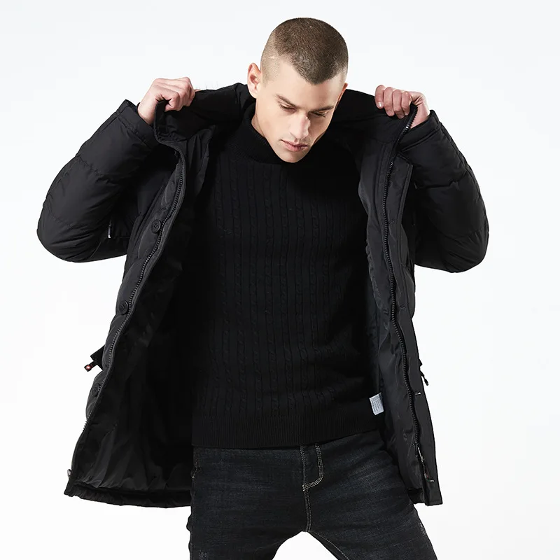 New winter men's Jackets warm Fashion jacket high quality coat with fur collar brand male clothing Windbreaker Hot Sale