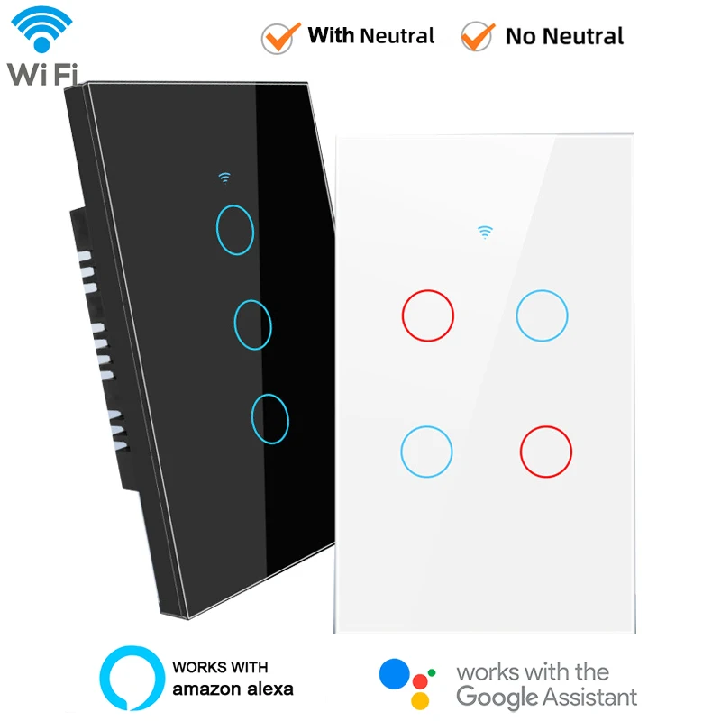 Lonsonho Tuya Smart Life WiFi RF433, умный переключатель, США, Бразилия, сенсорные фотопереключатели, автоматизация Google Home