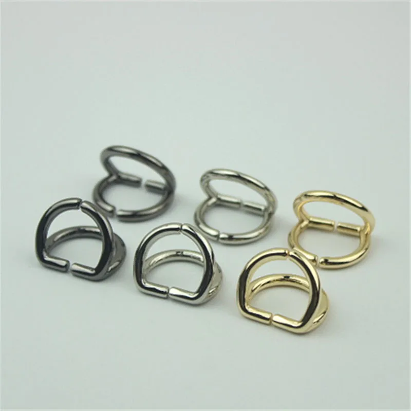 30pcs 15mm Metal O Dee D Ring Buckles Bag Chain Strap Hang Clasp DIY Luggage Hardware Lesther Crafts Accessories
