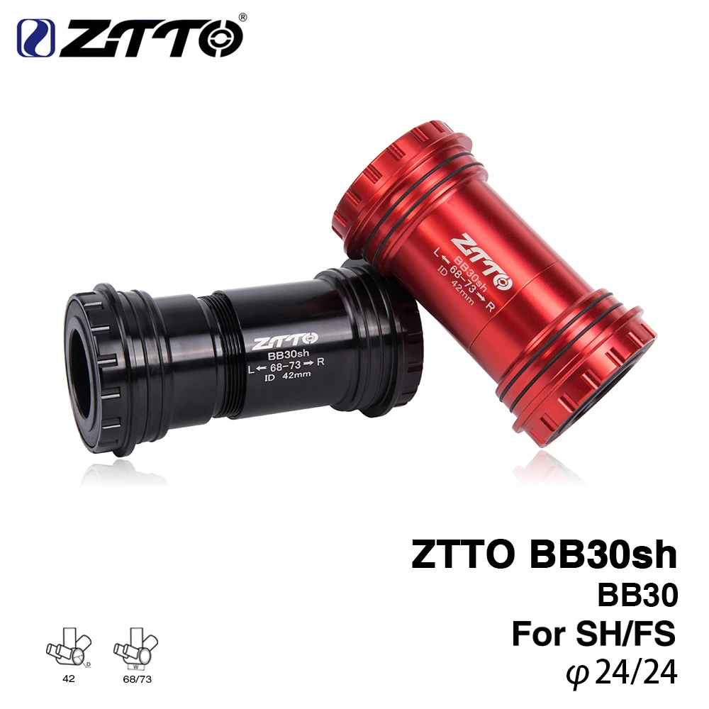 

ZTTO BB30sh Bike Bottom Brackets Bicycle Press Fit Axle BB30 24mm Adapter For MTB Road Bicicleta Parts Dual Silicone Seal