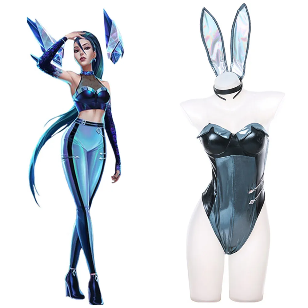 

LOL KDA Groups Kaisa Daughter of the Void Cosplay Costume Bunny Girls Jumpsuit Outfits Outfits Halloween Carnival Suit