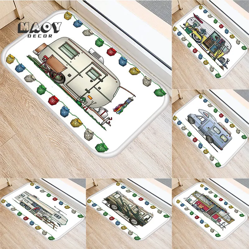 

Cartoon Bathroom Mat Anti-Slip Floor Carpet Entrance Area Rugs For Bedroom Kitchen Living Room Flannel Door Mats Home Decoration
