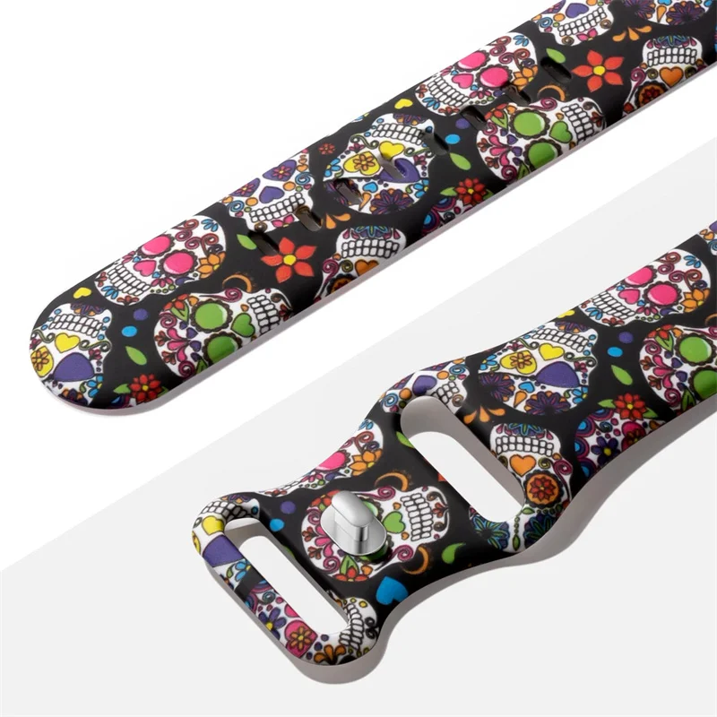 Leopard Strap For Apple Watch ultra band 49mm 44mm 40mm 38mm 42mm Printed Sport Silicone bracelet iWatch series 8 3 4 5 6 se 7