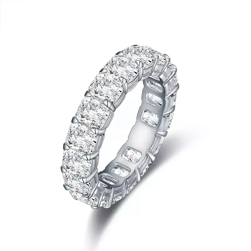 

Wedding Ring Engagement Eternity Rings 4.8 Carat Simulated Diamond 9K 10k 18k Gold Rings Luxury Design
