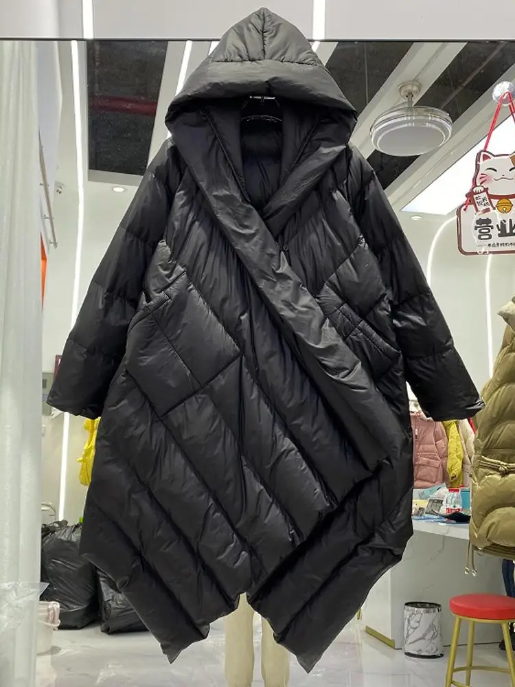 Women Long Down Jacket New Casual Style White Duck Down Jackets Autumn Winter Coats And Parkas Female Outwear