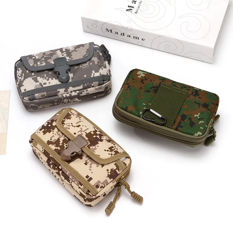 

Military Camouflage Molle Pouch Tactical Belt Waist Pack Outdoor Wallet Purse Packet Utility EDC Bag for 6.5'' Phone Hunting Bag