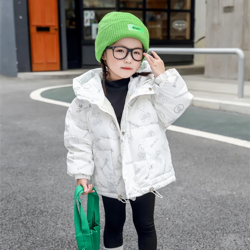 

Children's Down Jacket Free Wash Warm Hooded Snow Jacket for Boys and Girls Thick Warm Snow Top Windbreak and Cold Resistance