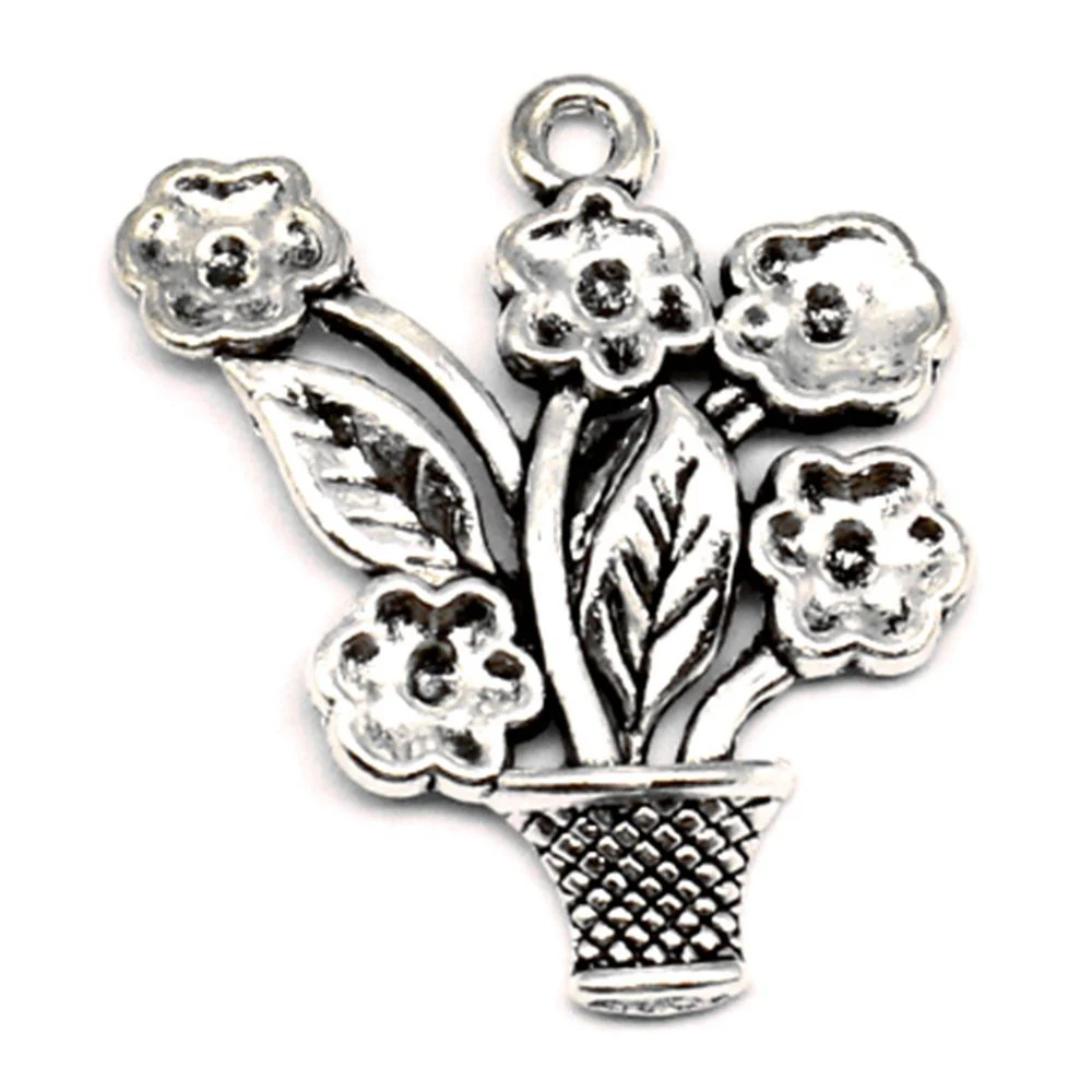 5 шт. 24x28 мм цветочный горшок шармы Ювелирные изделия лучший подарок