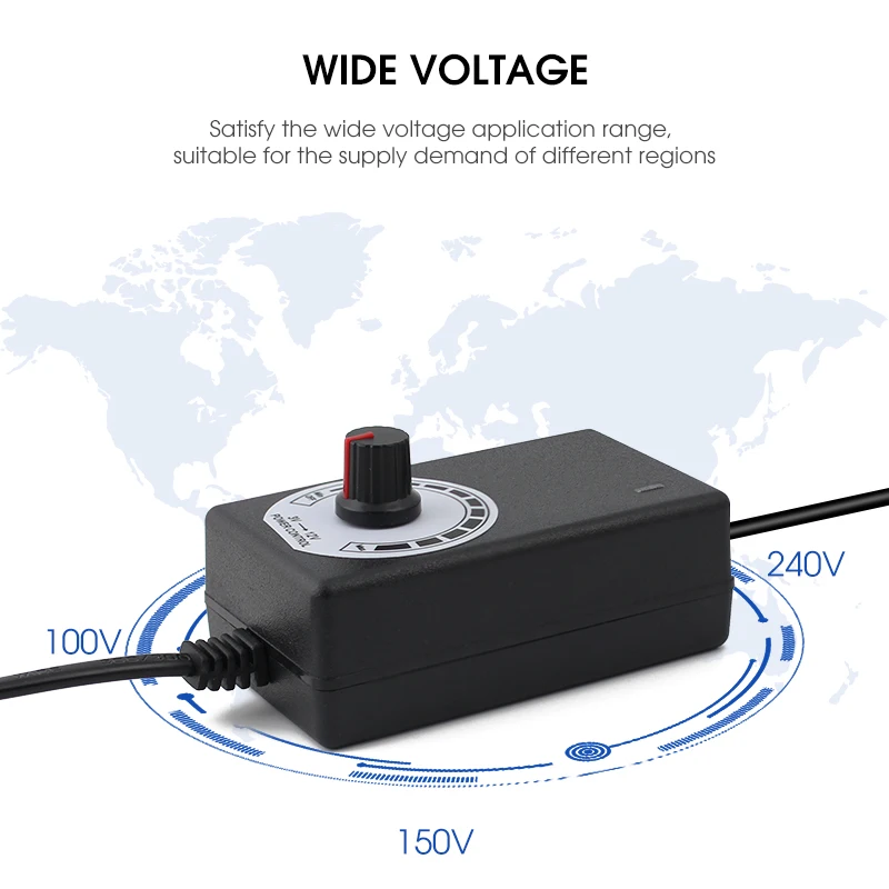 Регулируемый источник питания 3 в-12 В 2 А AC-DC 110 220 в 5 9 12 светодиодный драйвер