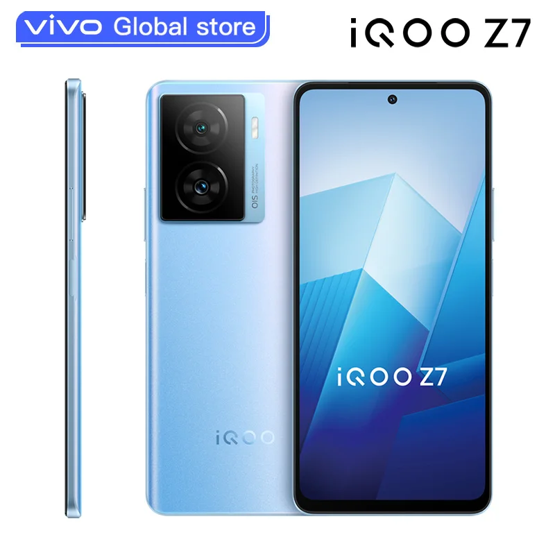 Original VIVO iQOOZ7 Mobile Phone 6.64 Inch LCD Snapdragon 782 Octa Core 120W SuperFlash Charge 64M Triple Camera NFC