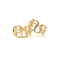 geometric cutout double layer rings womens vintage pop ring party accessories copper gold plated jewelry