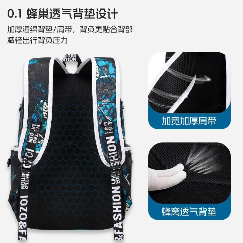 Новая модель 2025 года вогнутый и выпуклый мир рюкзак для мальчиков с героями