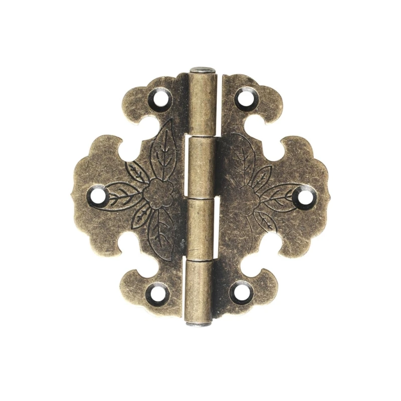 

10 Pieces/set Fashion Light Duty Round Hinges with Flower Pattern for Barn Doors
