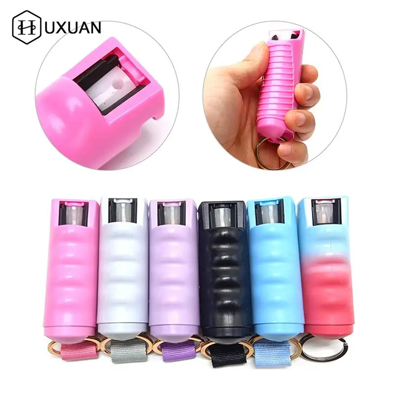 

20ML Pepper Spray Keychain Quick Release Key Ring For Easy Access Finger Grip For Accurate Aim Self Defense Pepper Bottle