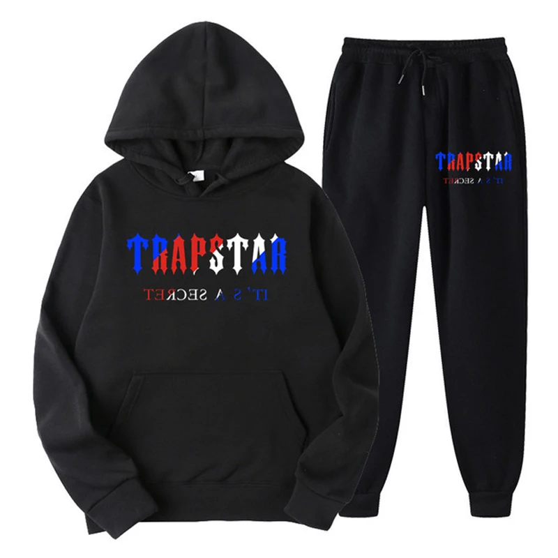 

Trapstar - Men's Fashion Printed Sweatshirt, Baggy Hoodie and Sweatpants Suit For Running, Street Hip Hop, Golf, Korean Fashion
