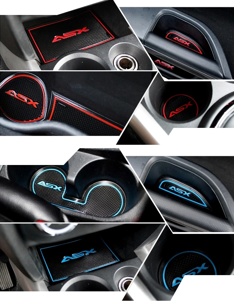 Нескользящий коврик для межкомнатной двери чашки дверных ворот Mitsubishi ASX 2012 2013 2014