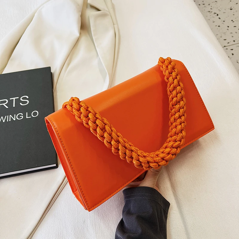 2Set Wallet Leather Crossbody Bags for Women Knitting Hand Bag Summer Brand Designer Shoulder Messenger Bag Female Handbags