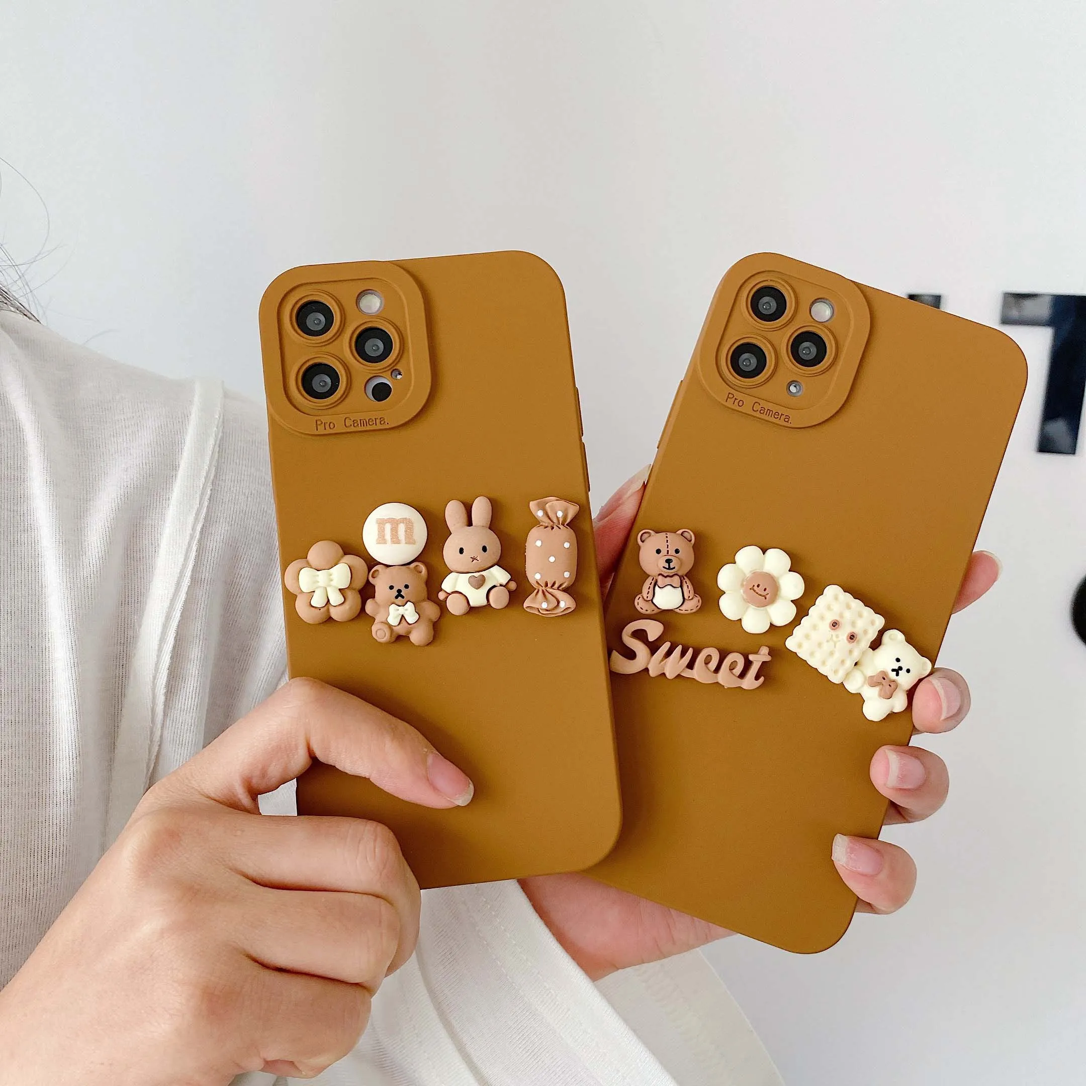 

Мультяшные 3D чехлы для телефонов iPhone 13 12 11 Pro Max, Мягкая силиконовая задняя крышка для iPhone X XR XS Max 7 8 6 6s Plus Se 2020 Couque