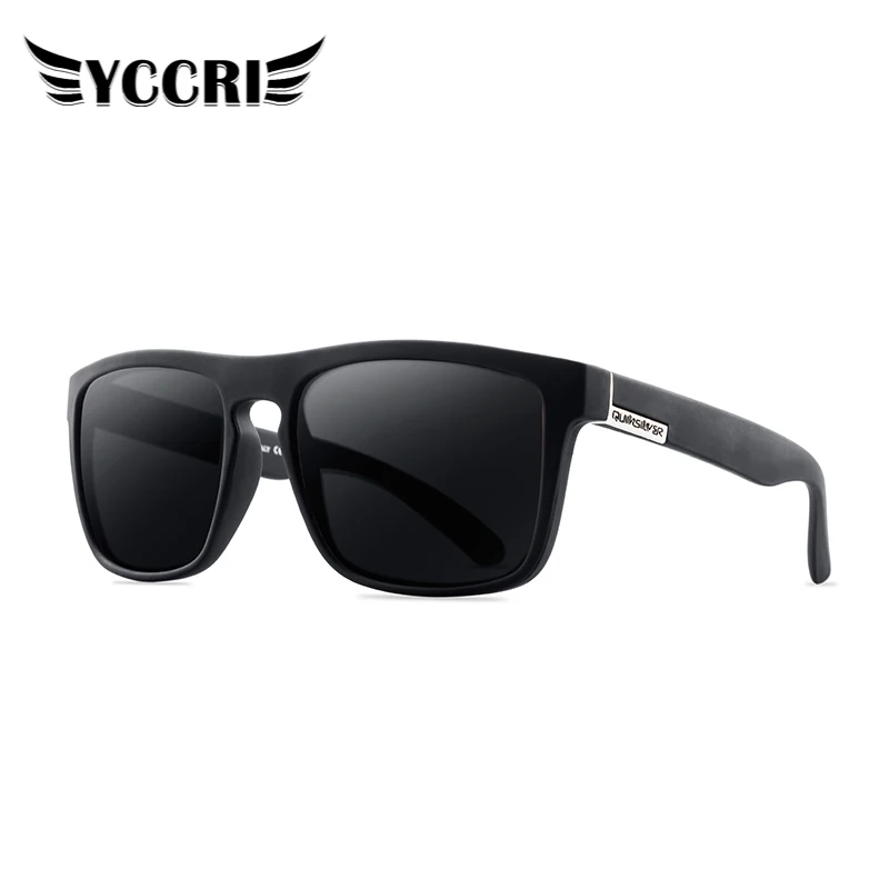 

New Men Vintage Style Polarized Sunglasses Male Sun Glasses Black Color Rectangular Anti-UV Suitable for Driving